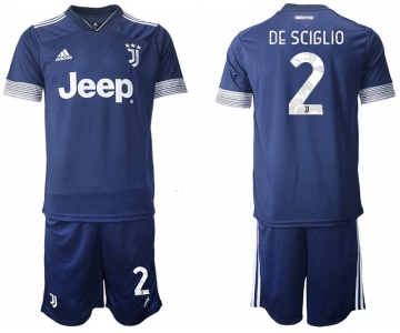 Men 2020-2021 club Juventus away 2 blue Soccer Jerseys