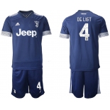 Men 2020-2021 club Juventus away 4 blue Soccer Jerseys