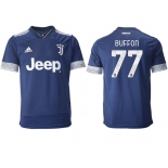 Men 2020-2021 club Juventus away aaa version 77 blue Soccer Jerseys