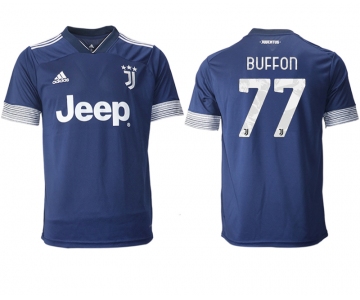 Men 2020-2021 club Juventus away aaa version 77 blue Soccer Jerseys