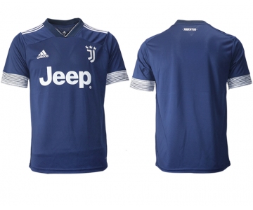 Men 2020-2021 club Juventus away aaa version blank blue Soccer Jerseys