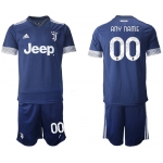 Men 2020-2021 club Juventus away customized blue Soccer Jerseys