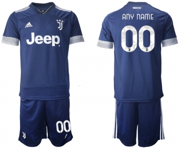 Men 2020-2021 club Juventus away customized blue Soccer Jerseys