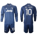 Men 2020-2021 club Juventus away long sleeves 10 blue Soccer Jerseys1