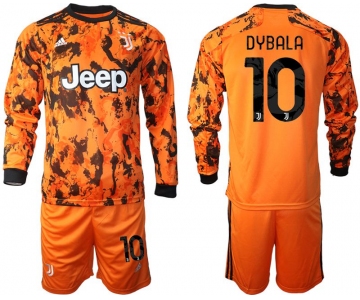 Men 2020-2021 club Juventus away long sleeves 10 orange Soccer Jerseys1