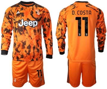 Men 2020-2021 club Juventus away long sleeves 11 orange Soccer Jerseys