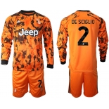 Men 2020-2021 club Juventus away long sleeves 2 orange Soccer Jerseys