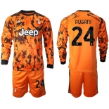 Men 2020-2021 club Juventus away long sleeves 24 orange Soccer Jerseys