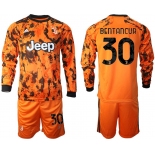 Men 2020-2021 club Juventus away long sleeves 30 orange Soccer Jerseys