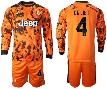 Men 2020-2021 club Juventus away long sleeves 4 orange Soccer Jerseys