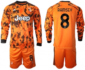 Men 2020-2021 club Juventus away long sleeves 8 orange Soccer Jerseys