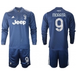 Men 2020-2021 club Juventus away long sleeves 9 blue Soccer Jerseys