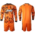 Men 2020-2021 club Juventus away long sleeves orange Soccer Jerseys