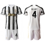 Men 2020-2021 club Juventus home 4 white black Soccer Jerseys