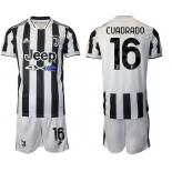 Men 2021-2022 Club Juventus home white 16 Adidas Soccer Jerseys