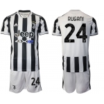 Men 2021-2022 Club Juventus home white 24 Adidas Soccer Jerseys