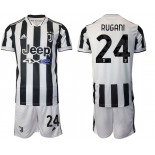 Men 2021-2022 Club Juventus home white 24 Adidas Soccer Jerseys