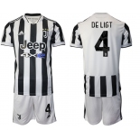 Men 2021-2022 Club Juventus home white 4 Adidas Soccer Jerseys