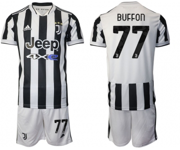 Men 2021-2022 Club Juventus home white 77 Adidas Soccer Jerseys