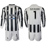 Men 2021-2022 Club Juventus home white Long Sleeve 1 Adidas Soccer Jersey