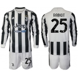 Men 2021-2022 Club Juventus home white Long Sleeve 25 Adidas Soccer Jersey