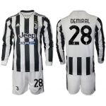 Men 2021-2022 Club Juventus home white Long Sleeve 28 Adidas Soccer Jersey