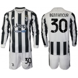 Men 2021-2022 Club Juventus home white Long Sleeve 30 Adidas Soccer Jersey