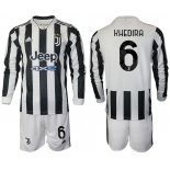 Men 2021-2022 Club Juventus home white Long Sleeve 6 Adidas Soccer Jersey