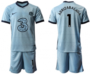 Men 2020-2021 club Chelsea away Light blue 1 Soccer Jerseys