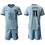 Men 2020-2021 club Chelsea away Light blue 11 Soccer Jerseys1