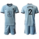 Men 2020-2021 club Chelsea away Light blue 2 Soccer Jerseys