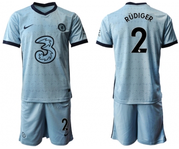 Men 2020-2021 club Chelsea away Light blue 2 Soccer Jerseys