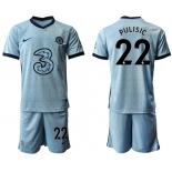 Men 2020-2021 club Chelsea away Light blue 22 Soccer Jerseys