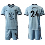 Men 2020-2021 club Chelsea away Light blue 24 Soccer Jerseys