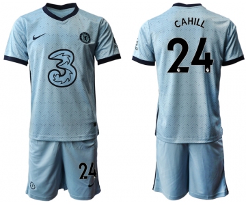 Men 2020-2021 club Chelsea away Light blue 24 Soccer Jerseys