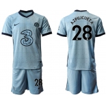 Men 2020-2021 club Chelsea away Light blue 28 Soccer Jerseys