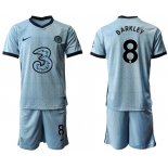 Men 2020-2021 club Chelsea away Light blue 8 Soccer Jerseys