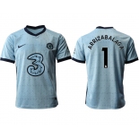 Men 2020-2021 club Chelsea away aaa version 1 Light blue Soccer Jerseys