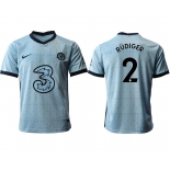 Men 2020-2021 club Chelsea away aaa version 2 Light blue Soccer Jerseys