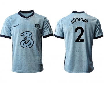 Men 2020-2021 club Chelsea away aaa version 2 Light blue Soccer Jerseys