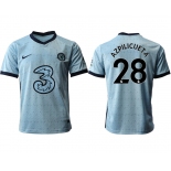 Men 2020-2021 club Chelsea away aaa version 28 Light blue Soccer Jerseys