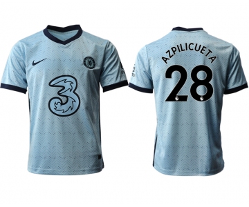 Men 2020-2021 club Chelsea away aaa version 28 Light blue Soccer Jerseys