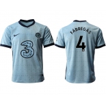 Men 2020-2021 club Chelsea away aaa version 4 Light blue Soccer Jerseys