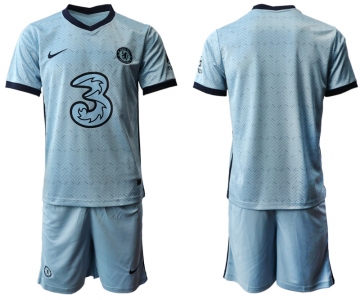 Men 2020-2021 club Chelsea away blank Light blue Soccer Jerseys