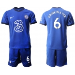 Men 2020-2021 club Chelsea home 6 blue Soccer Jerseys