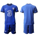 Men 2020-2021 club Chelsea home blank blue Soccer Jerseys