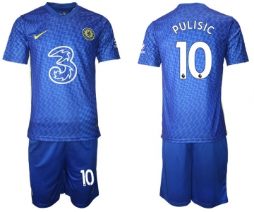 Men 2021-2022 Club Chelsea FC home blue 10 Nike Soccer Jersey