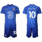 Men 2021-2022 Club Chelsea FC home blue 10 Nike Soccer Jerseys