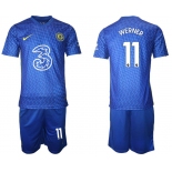 Men 2021-2022 Club Chelsea FC home blue 11 Nike Soccer Jersey