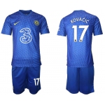 Men 2021-2022 Club Chelsea FC home blue 17 Nike Soccer Jersey